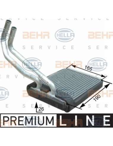 Radiador de calefacción Hella 8FH 351 315-271 - Calefactor HYUNDAI TERRACAN (2001-) BEHR HELLA SERVICE  PREMIUM LINE 