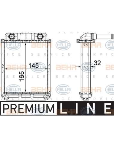 Radiador de calefacción Hella 8FH 351 315-391 - Calefactor NISSAN ATLEON BEHR HELLA SERVICE  PREMIUM LINE 
