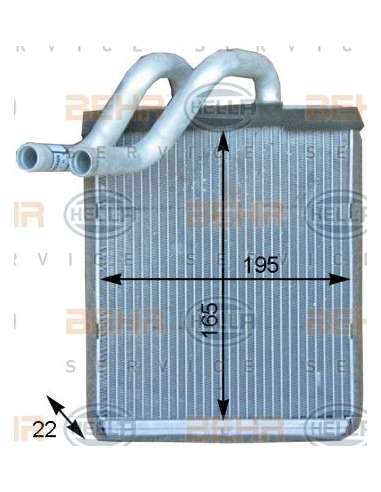 Radiador de calefacción Hella 8FH 351 315-531 - Calefactor KIA OPTIMA/MAGENTIS 00- BEHR HELLA SERVICE  PREMIUM LINE 