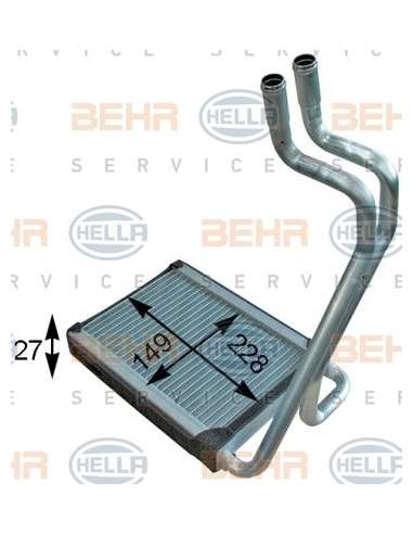 Radiador de calefacción Hella 8FH 351 315-721 - Calefactor HYU SOANTA04 BEHR HELLA SERVICE  PREMIUM LINE 
