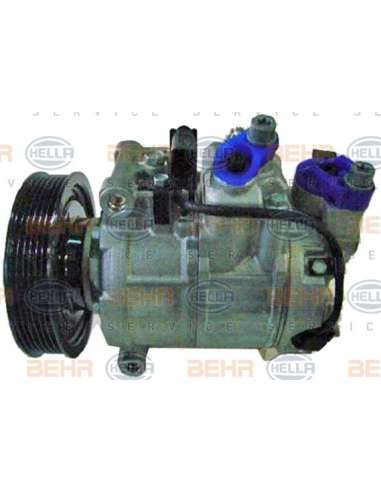 Compresor, aire acondicionado Hella 8FK 351 125-161 - Compresor AUDI A6 2.4 / 2.8 / 3.2 BEHR HELLA SERVICE  PREMIUM LINE 