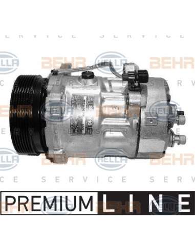 Compresor, aire acondicionado Hella 8FK 351 127-441 - Compresor VW TRANSPORTER T4 BEHR HELLA SERVICE  PREMIUM LINE 