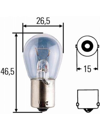 Lámpara, luz de freno Hella 8GA 002 072-121 -  EXTINGUIDA  8GA 002 072-121 LAMPARA 12V 18W Heavy Star