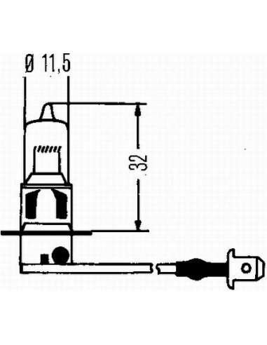 Lámpara, faro antiniebla Hella 8GH 002 090-271 -  EXTINGUIDA  8GH 002 090-271 LAMPARA 12V H3 35W base type