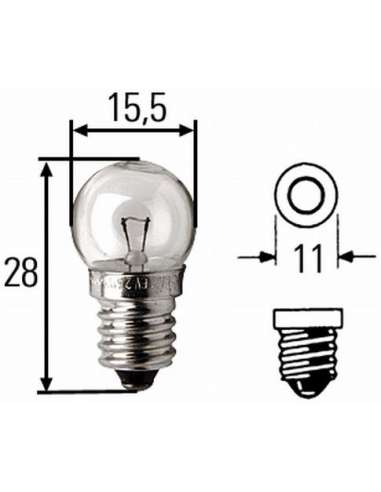 Lámpara, luz intermitente Hella 8GP 002 096-061 -  EXTINGUIDA  8GP002096-061 LAMPARA 6V 2,4W LINTE Heavy Star