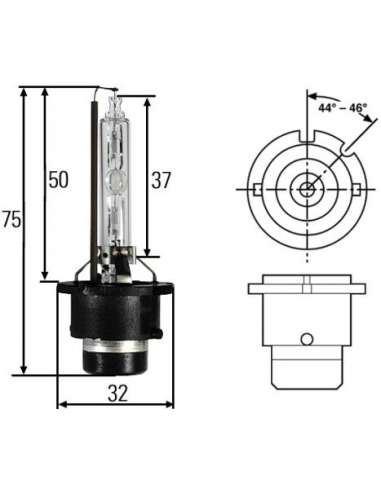 Lámpara, faro principal Hella 8GS 007 949-301 - LAMPARA XENON D4S 35W