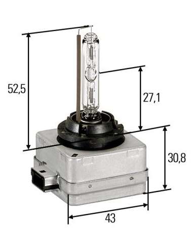 Lámpara Hella 8GS 009 028-021 -  EXTINGUIDA  8GS 009 028-021 LAMP.12/24V 35W DES base type