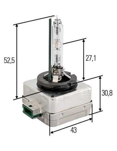 Lámpara, faro principal Hella 8GS 009 028-201 -  EXTINGUIDA  8GS 009 028-201 LAMPARA XENON D3S 3