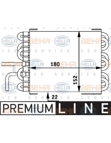 Refrigerador combustible Hella 8MK 376 717-401 - Radiador Combustible MB C-CL. (W203 ) BEHR HELLA SERVICE  PREMIUM LINE 