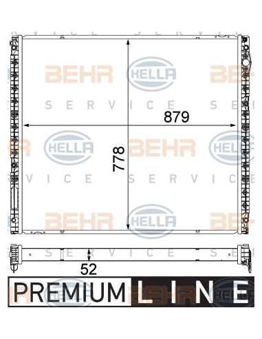 Refrigerador baja temperatura, aire de admisión Hella 8MK 376 750-571 - Radiador baja temperatura MAN TGS BEHR HELLA SER...