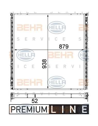 Refrigerador baja temperatura, aire de admisión Hella 8MK 376 750-581 - Radiador baja temperatura MAN TGX BEHR HELLA SER...
