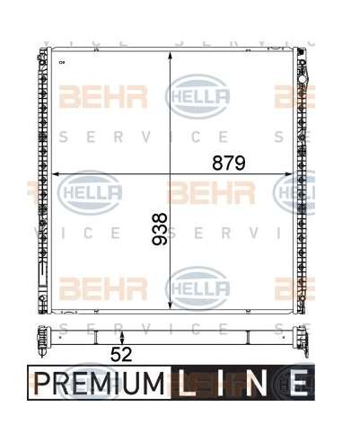 Refrigerador baja temperatura, aire de admisión Hella 8MK 376 750-591 - Radiador baja temperatura MAN TGX BEHR HELLA SER...