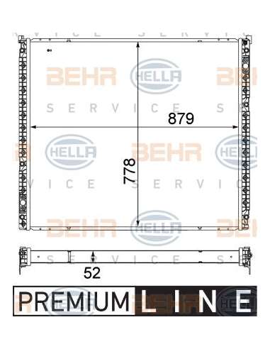 Refrigerador baja temperatura, aire de admisión Hella 8MK 376 750-601 - Radiador baja temperatura MAN TGS BEHR HELLA SER...