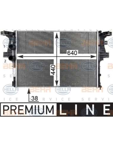Radiador, refrigeración del motor Hella 8MK 376 903-601 - Radiador IVECO DAILY BEHR HELLA SERVICE  PREMIUM LINE 