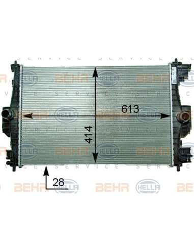Radiador, refrigeración del motor Hella 8MK 376 910-301 - Radiador PEUGEOT 308/ CITROEN DS4 BEHR HELLA SERVICE  PREMIUM ...