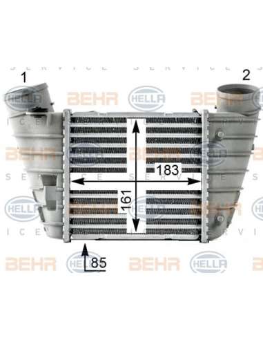 Radiador de aire de admisión Izq. Hella 8ML 376 700-061 - Intercooler AUDI S3,TT / SEAT LEON  I BEHR HELLA SERVICE  PREM...
