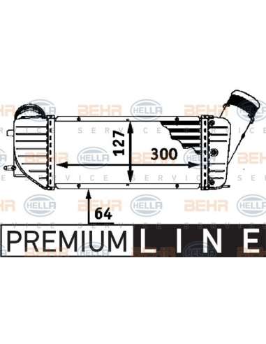 Radiador de aire de admisión Hella 8ML 376 723-371 - Intercooler PEUGEOT 307 2.0Hdi BEHR HELLA SERVICE  PREMIUM LINE 