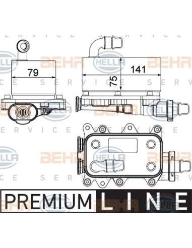 Radiador de aceite, transmisión automática Hella 8MO 376 725-211 - Refr. Aceite Cambio RANGE ROVER BEHR HELLA SERVICE  P...