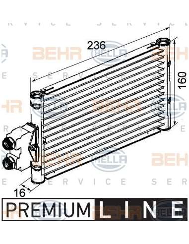 Radiador de aceite, transmisión automática Hella 8MO 376 747-201 - Refr. Aceite Cambio MB E-CL. (W/S21 1) BEHR HELLA SER...