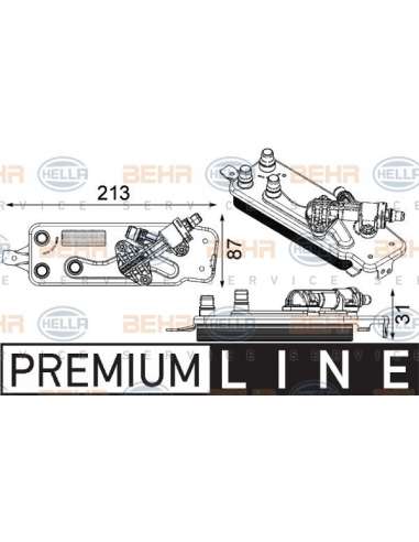 Radiador de aceite, transmisión automática Hella 8MO 376 749-001 - Refr. Aceite Cambio BMW 6 BEHR HELLA SERVICE  PREMIUM...