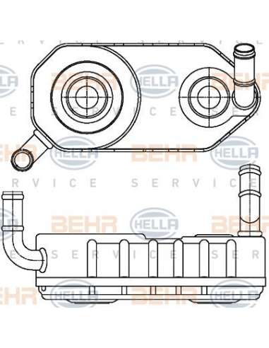 Radiador de aceite, transmisión automática Hella 8MO 376 787-671 - Refr. Aceite Motor SEAT CORDOBA/ IB IZA II BEHR HELLA...