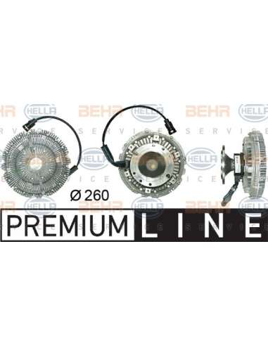 Embrague, ventilador del radiador Hella 8MV 376 730-051 - Embrague Visco elec. DAF XF 95 BEHR HELLA SERVICE  PREMIUM LINE 