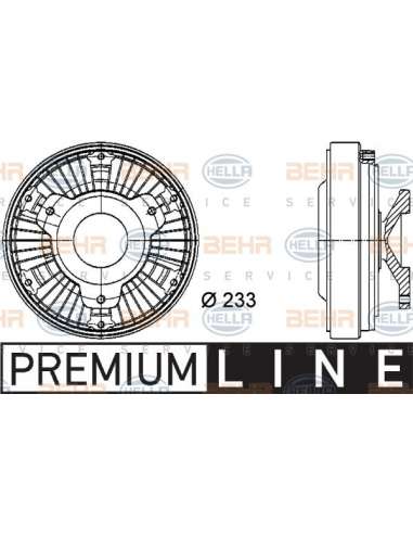 Embrague, ventilador del radiador Hella 8MV 376 730-061 - Embrague Visco MB ACTROS (SKN V) BEHR HELLA SERVICE  PREMIUM L...