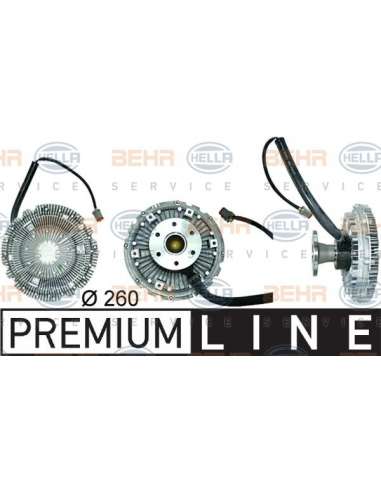 Embrague, ventilador del radiador Hella 8MV 376 730-111 - Embrague Visco elec. RENAULT KERAX  / PREMIUM BEHR HELLA SERVI...
