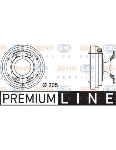Embrague, ventilador del radiador Hella 8MV 376 731-291 - Embrague Visco IVECO STRALIS/EUROTR AKKER BEHR HELLA SERVICE  ...