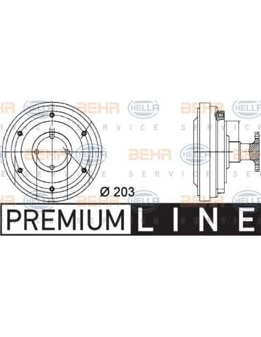 Embrague, ventilador del radiador Hella 8MV 376 731-361 - Embrague Visco MB ATEGO LKN BEHR HELLA SERVICE  PREMIUM LINE 