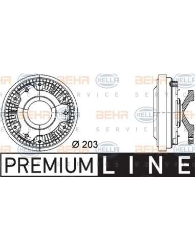 Embrague, ventilador del radiador Hella 8MV 376 731-421 - Embrague Visco MB SK BEHR HELLA SERVICE  PREMIUM LINE 