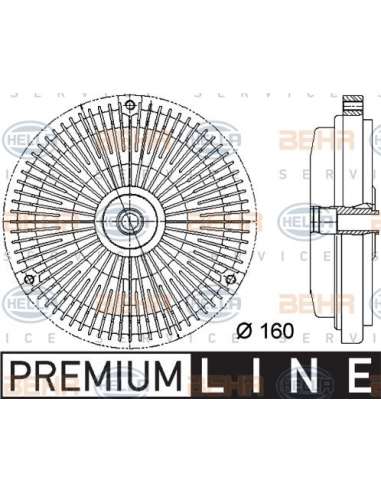 Embrague, ventilador del radiador Hella 8MV 376 732-001 - Embrague, ventilador MB C-CL. (W202 ) BEHR HELLA SERVICE  PREM...