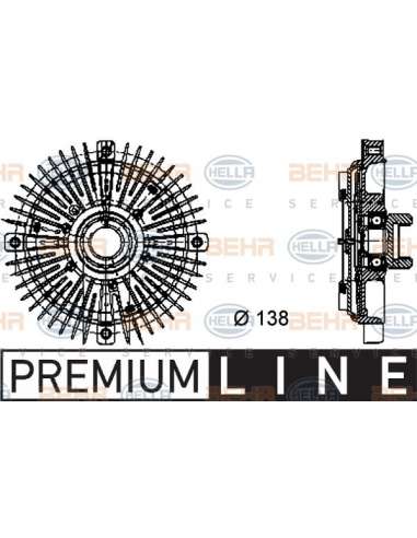 Embrague, ventilador del radiador Hella 8MV 376 732-021 - Embrague Visco AUDI A4 BEHR HELLA SERVICE  PREMIUM LINE 