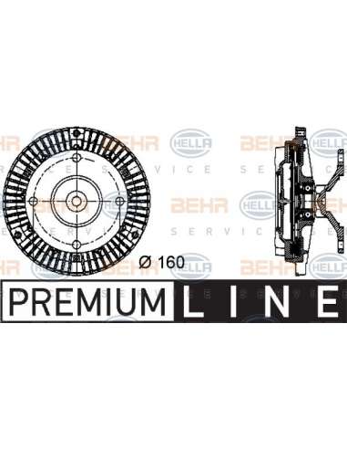 Embrague, ventilador del radiador Hella 8MV 376 732-051 - Embrague Visco MB VARIO (T2 W) BEHR HELLA SERVICE  PREMIUM LINE 