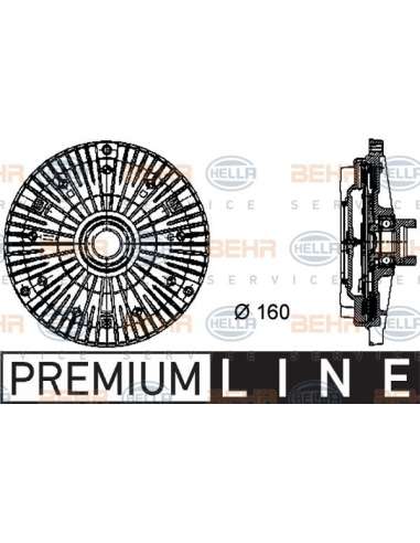 Embrague, ventilador del radiador Hella 8MV 376 732-081 - Embrague Visco BMW 7 (E38) BEHR HELLA SERVICE  PREMIUM LINE 
