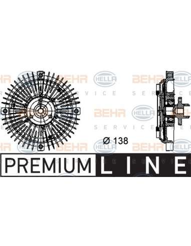 Embrague, ventilador del radiador Hella 8MV 376 732-221 - Embrague Visco AUDI A4 BEHR HELLA SERVICE  PREMIUM LINE 