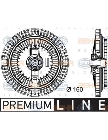 Embrague, ventilador del radiador Hella 8MV 376 732-351 - Embrague Visco MB SL/S-CL. (R129/W1 40) BEHR HELLA SERVICE  PR...