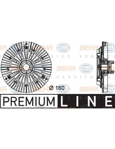 Embrague, ventilador del radiador Hella 8MV 376 732-401 - Embrague Visco BMW 3 (E30/E36) / 5  (E34) BEHR HELLA SERVICE  ...