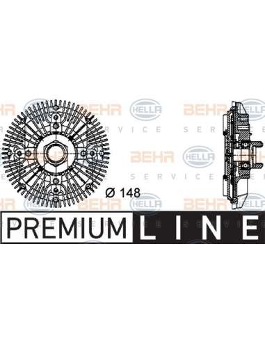 Embrague, ventilador del radiador Hella 8MV 376 732-411 - Embrague Visco NISSAN CABSTAR DIV. BEHR HELLA SERVICE  PREMIUM...