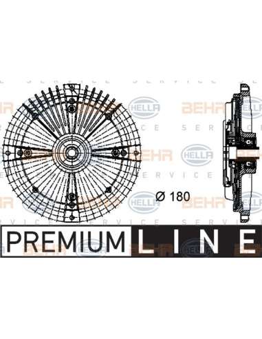 Embrague, ventilador del radiador Hella 8MV 376 732-471 - Embrague Visco MB G-CL. (W463) BEHR HELLA SERVICE  PREMIUM LINE 