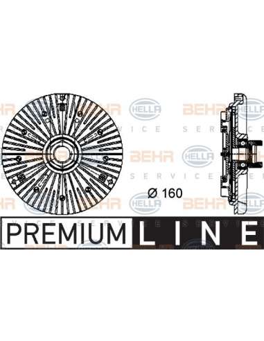 Embrague, ventilador del radiador Hella 8MV 376 733-001 - Embrague Visco BMW 3 (E36) / 5 / 7/  Z3 BEHR HELLA SERVICE  PR...