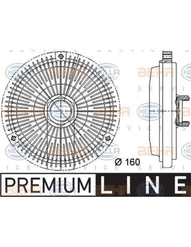 Embrague, ventilador del radiador Hella 8MV 376 733-011 - Embrague, ventilador MB 190 (W202) BEHR HELLA SERVICE  PREMIUM...