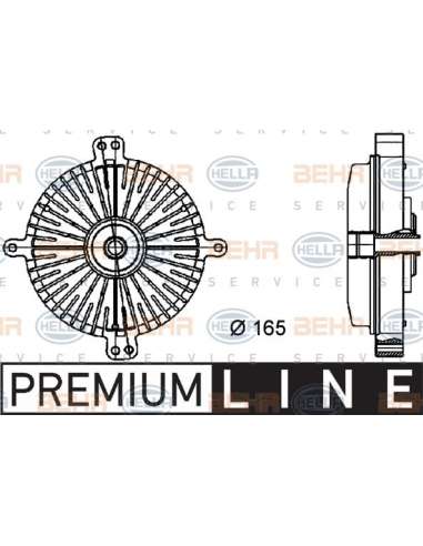 Embrague, ventilador del radiador Hella 8MV 376 733-041 - Embrague, ventilador MB S-CL. (W140 ) BEHR HELLA SERVICE  PREM...