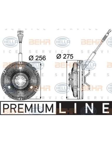 Embrague, ventilador del radiador Hella 8MV 376 734-211 - Embrague Visco elec. DAF XF105 / CF 85 IV BEHR HELLA SERVICE  ...