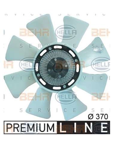 Ventilador, refrigeración del motor Hella 8MV 376 734-241 - Embrague+aspas, radiador HYUNDAI TE RRACAN BEHR HELLA SERVIC...