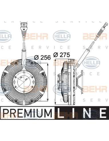 Embrague, ventilador del radiador Hella 8MV 376 734-781 - Embrague Visco elec. DAF CF85 IV BEHR HELLA SERVICE  PREMIUM L...