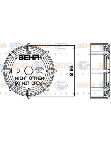 Tapón, depósito de refrigerante Hella 8MY 376 737-031 - Valvula roscada MERCEDES BENZ BEHR HELLA SERVICE  PREMIUM LINE 