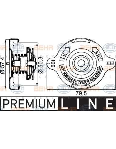 Tapa, radiador Hella 8MY 376 742-181 - Cierre De Bayoneta MB BEHR HELLA SERVICE  PREMIUM LINE 