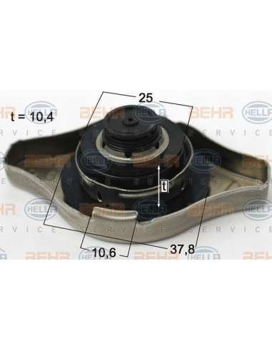 Tapa, radiador Hella 8MY 376 779-041 - Cierre a rosca UNIVERSAL BEHR HELLA SERVICE  PREMIUM LINE 