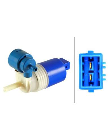 Bomba de agua de lavado, lavado de parabrisas Hella 8TW 005 206-051 -  EXTINGUIDA   89321 BOMBA LIMPIA 12V MEGA (Flat Bl...